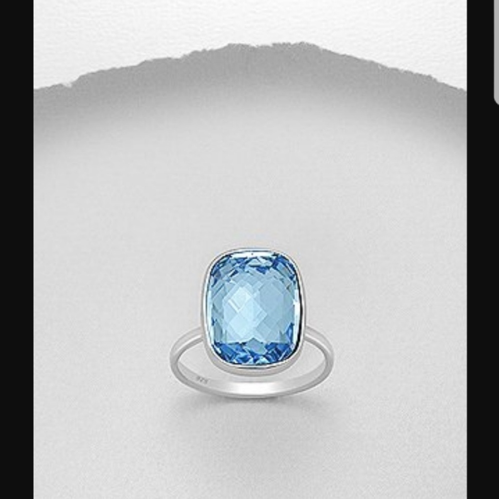 Sterling Silver Aquamarine Ring